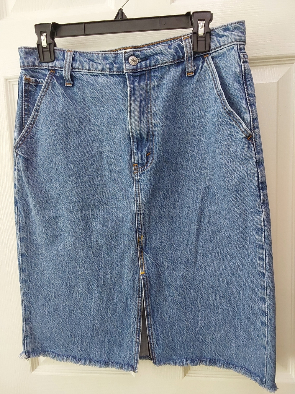 Abercrombie & Fitch Light Blue Straight Denim Skirt